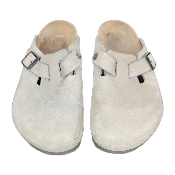 Genuine Birkenstock Boston Taupe Suede Clog Size 40 (US M SZ 7.5, W SZ 9), Used - Picture 3 of 11